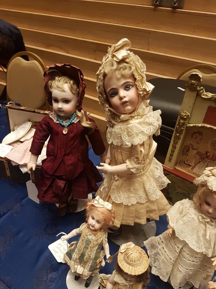 bambole, cartapesta, brand 1, francesi, medie dimensioni, epoca 1900