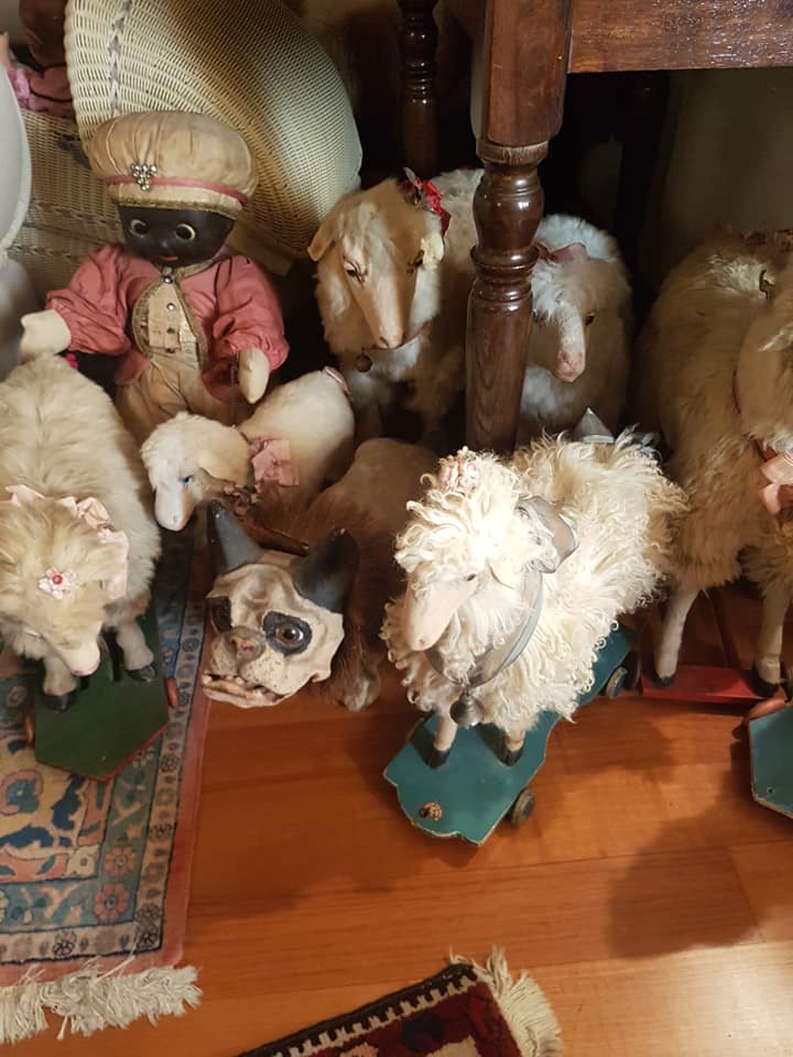 bambole, cartapesta, brand 2, italiane, grandi dimensioni, epoca 1900